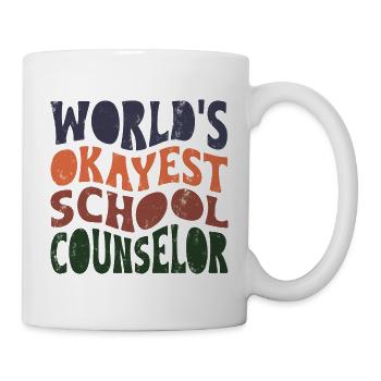 World's okayest school counselor - Mug - white - Right