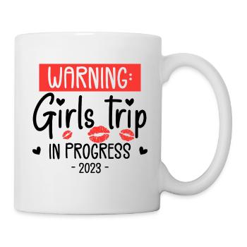 Warning Girls Trip In Progress 2023 - Mug blanc - blanc - Droite