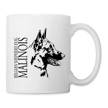 Belgian Shepherd Dog Malinois Portrait Wilsigns - Tasse - Weiß - Rechts