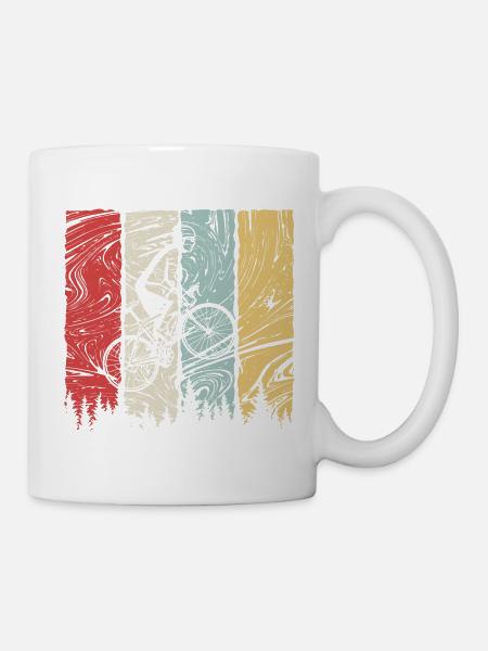 Road Bike Cyclist Retro Gift - Mug - white