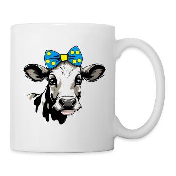 Lustiges Kuh Outfit für Veganer und Vegetarier Muh - Tasse - Weiß - Rechts