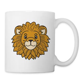 Mignon bébé Lion tête de lion enfants Illustration - Mug blanc - blanc - Droite