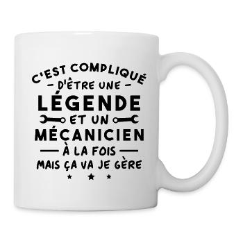 Legend mechanic humor gift - Mug - white - Right