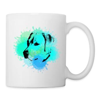 Labrador, Golden Retriever,Watercolor, painting - Mug - white - Right