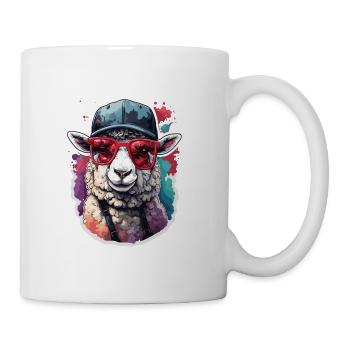 Cool werden mit Baseballkappe und Sonnenbrille - Tasse - Weiß - Rechts
