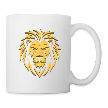 Lion d’or | Tête de Lion Or - Mug blanc - blanc - Droite