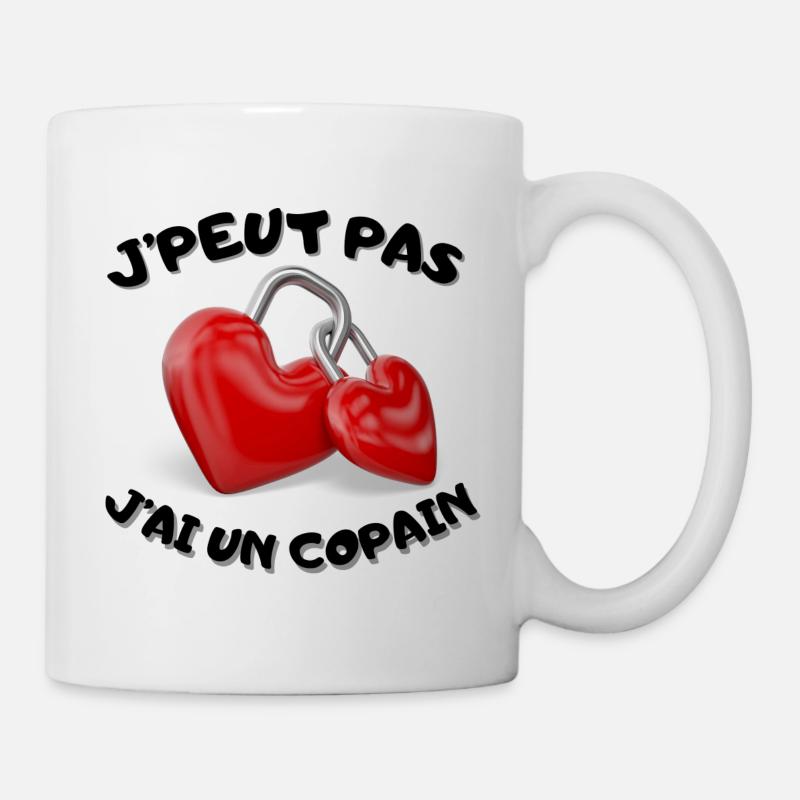 J'peut pas j'ai un copain. - Mug blanc - blanc