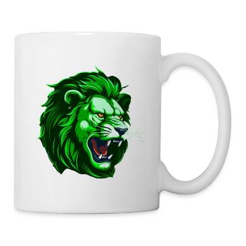 Tête de Lion Tête de Lion Vert - Mug blanc - blanc - Droite