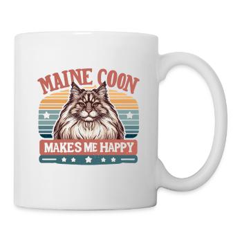 MAINE COON MAKES ME HAPPY - Mug - white - Right