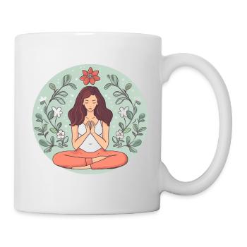 Yoga Pose Woman Yoga Lover - Mug - white - Right