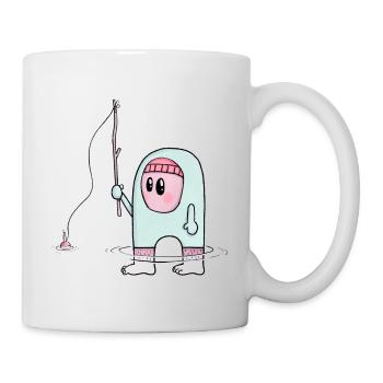 The Tiny Adventures - pêcheur amusant pieds nus - Mug blanc - blanc - Droite