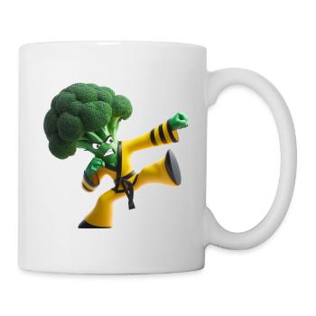 Combattant de kung-fu au brocoli - Mug blanc - blanc - Droite