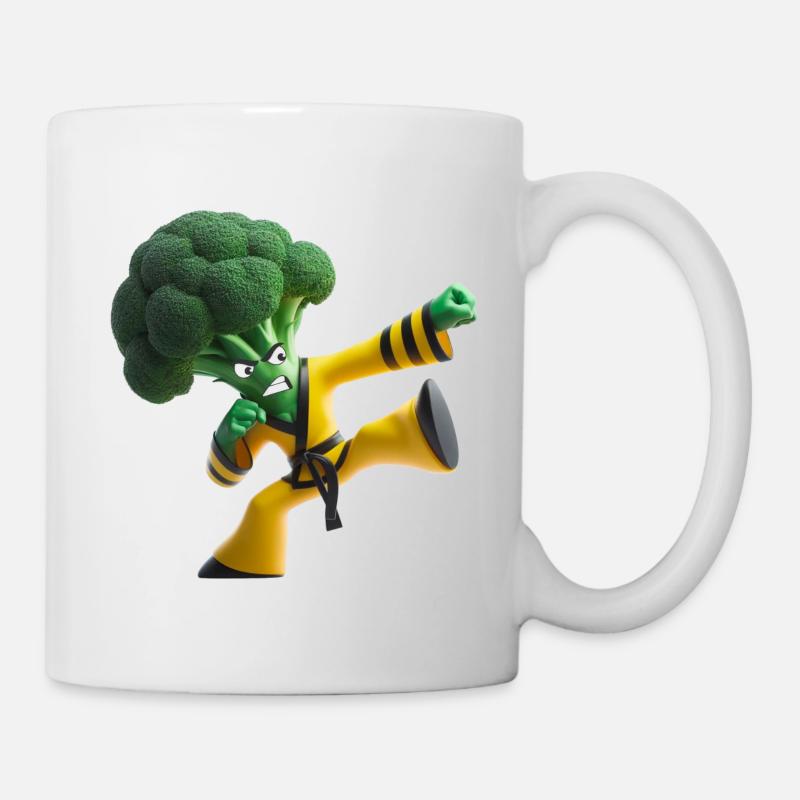 Broccoli kung fu fighter - Tasse - Weiß