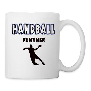 Handball Rentner Rente Ruhestand Handballer Hball - Tasse - Weiß - Rechts