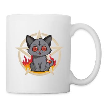 Satans kleine Hölle Schnurrkatze - Tasse - Weiß - Rechts