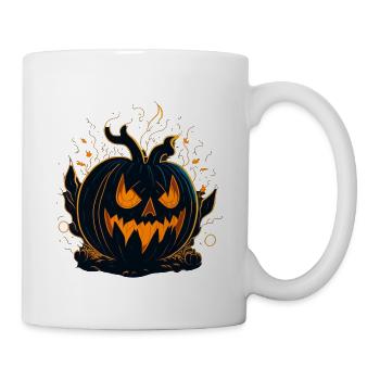 Glowing pumpkin head for Halloween - Mug - white - Right