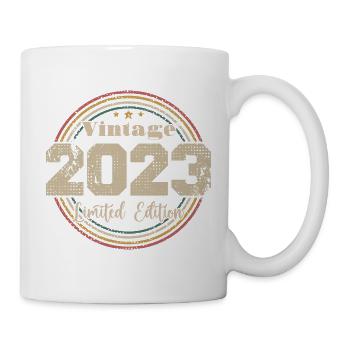 2023 Retro Vintage Geburtstag geboren in - 2023 - Tasse - Weiß - Rechts
