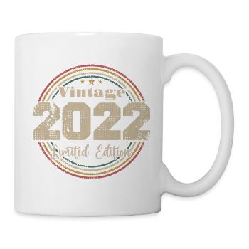 2022 Retro Vintage Geburtstag Geboren in - 2022 - Tasse - Weiß - Rechts