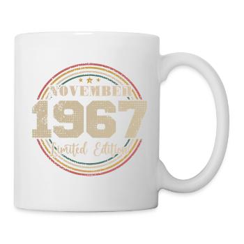 Cadeau D'anniversaire, Vintage Né En Novembre 1967 - Mug blanc - blanc - Droite