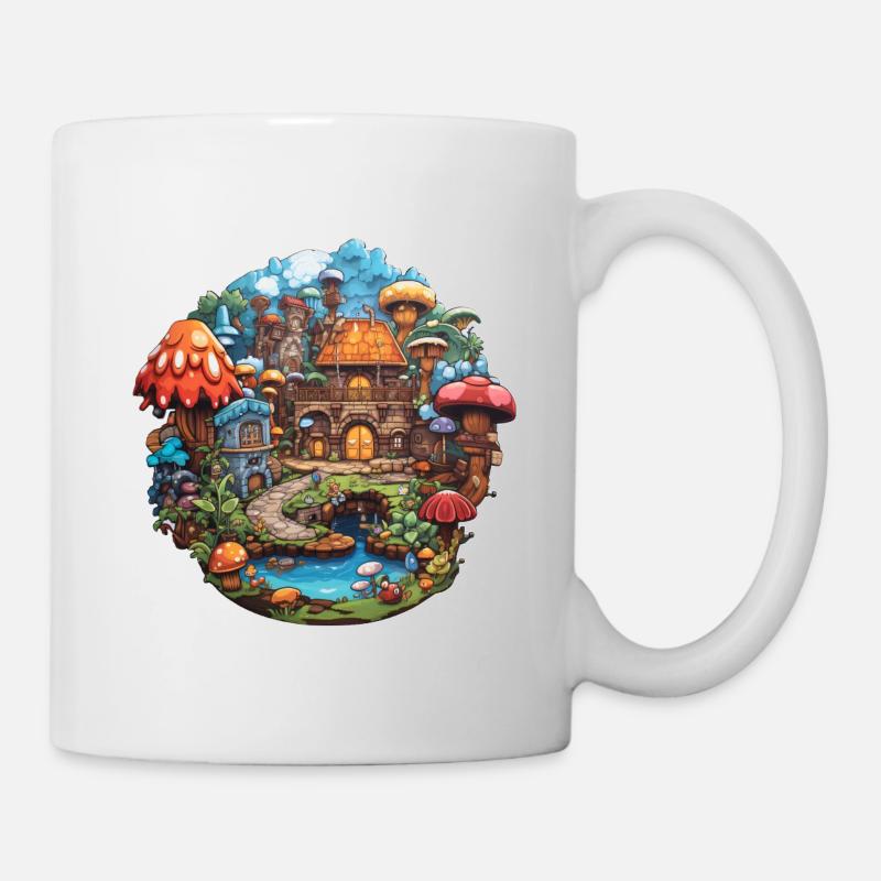 Kinder Märchen Pilzdorf - Tasse - Weiß