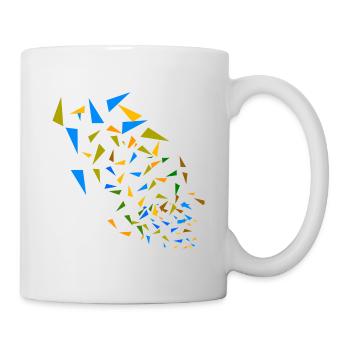 Colorful, abstract, retro, pattern, graphic - Mug - white - Right