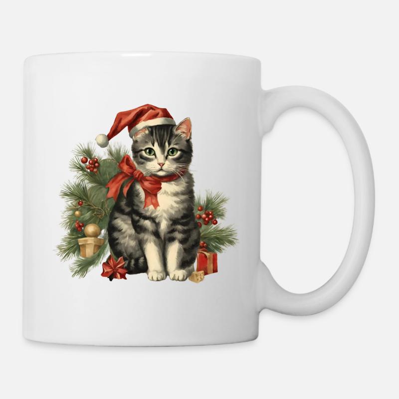 Meow-ry Christmas - Tasse - Weiß
