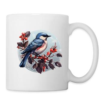 Wintervogel - Tasse - Weiß - Rechts