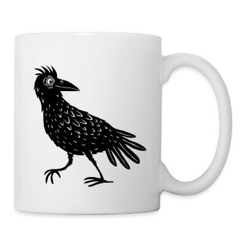 Corbeau - Mug blanc - blanc - Droite