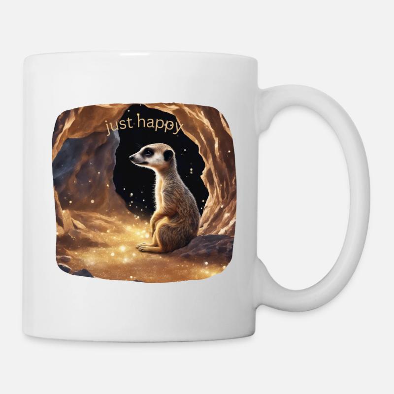just happy - Tasse - Weiß