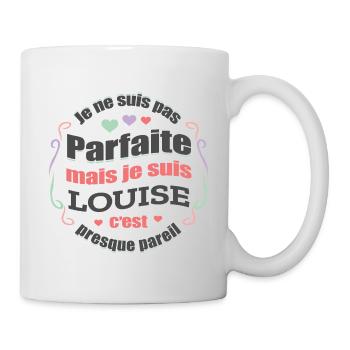 LOUISE PARFAITE - PRENOM LOUISE - Mug blanc - blanc - Droite