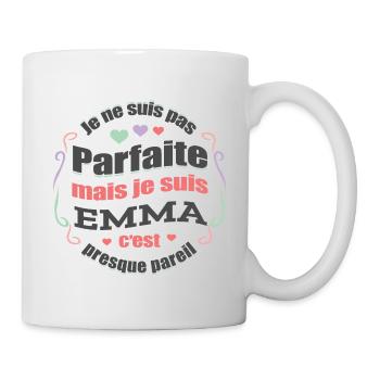 EMMA PARFAITE - PRENOM EMMA - Mug blanc - blanc - Droite