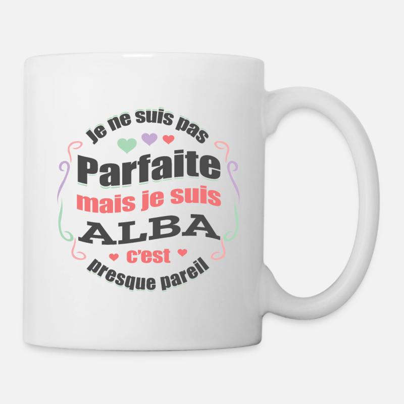 ALBA PARFAITE - PRENOM ALBA - Mug blanc - blanc