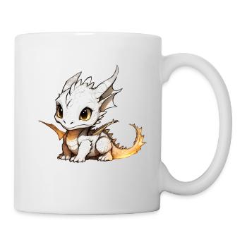Kleiner süßer Drache - Tasse - Weiß - Rechts