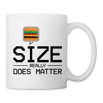 La taille compte vraiment - Burger Humour Gift - Mug blanc - blanc - Droite