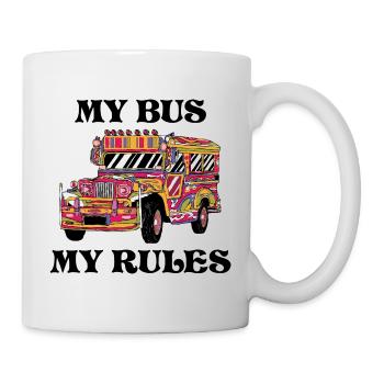 My Bus My Rules - Lustiges Geschenk für Busfahrer - Tasse - Weiß - Rechts