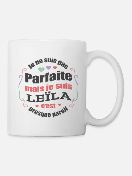 LEÏLA PARFAITE - PRENOM LEÏLA - Mug blanc - blanc