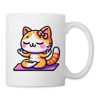 Cat Yoga Meowmaste Baby Wear - Mug - white - Right