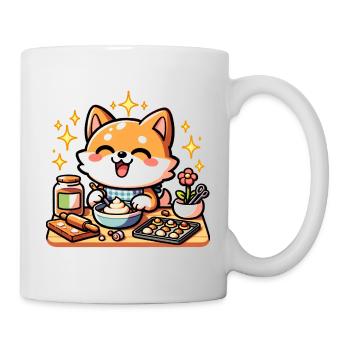 Chien Cuisson chiot Chef tablier bébé - Mug blanc - blanc - Droite