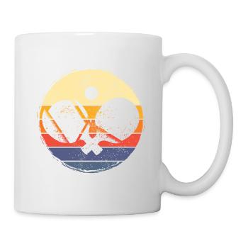 Tennis de table, raquette de tennis de table, balle de tennis de table - Mug blanc - blanc - Droite