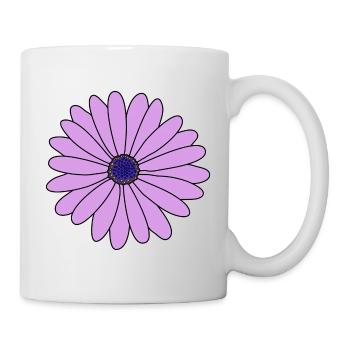 Flower Purple Marguerite - Mug - white - Right