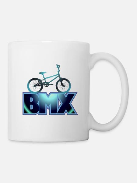 BMX bike blue - Mug - white