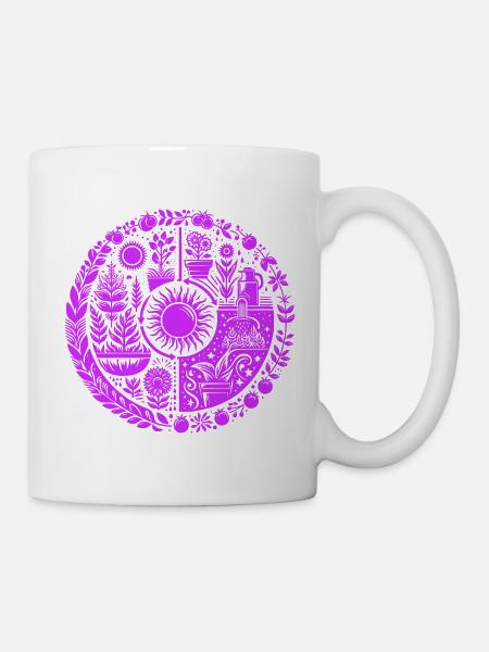 Permakultur Kreislauf - Tasse - Weiß