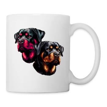 Rottweiler ,Dogs, Dog Head, Guard Dog, Pedigree Dog, - Mug - white - Right