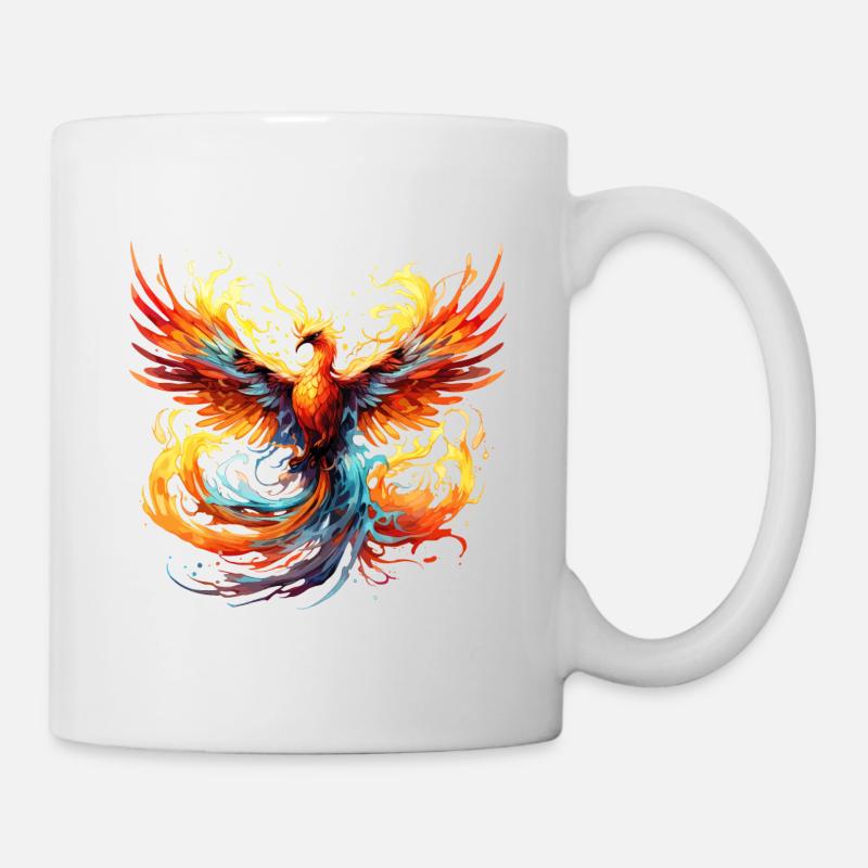 Phénix, Phénix, Feu, Flammes, Oiseau, Mythologie - Mug blanc - blanc