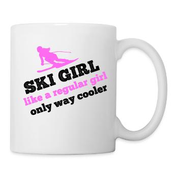 Fille de ski - Mug blanc - blanc - Droite