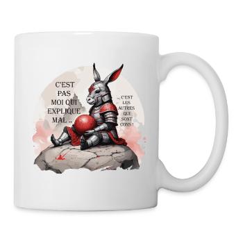 C'est pas moi qui explique mal, ... qui sont cons - Mug blanc - blanc - Droite