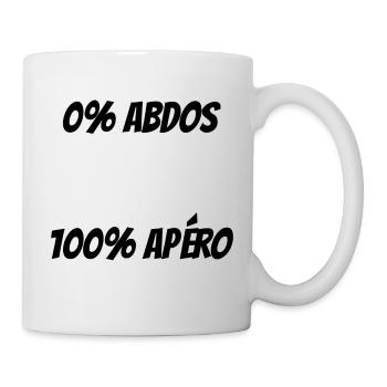 T-shirt humour apéro abdos - Mug blanc - blanc - Droite