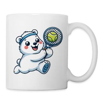 Joueur de tennis Polar Bear - Humour amusant sur le - Mug blanc - blanc - Droite