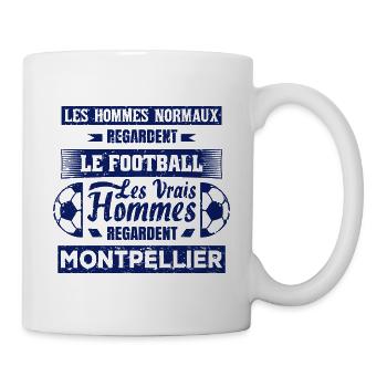 les vrais hommes regardent MONTPELLIER fans club - Mug blanc - blanc - Droite