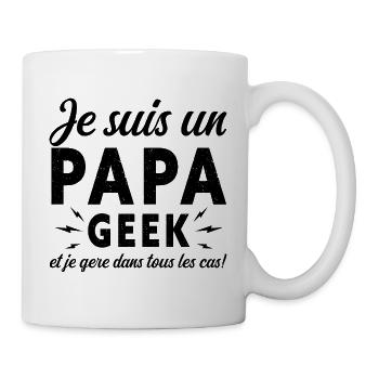 Papa GEEK - Mug blanc - blanc - Droite